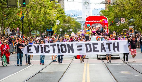 Anti-eviction parade in San Francisco