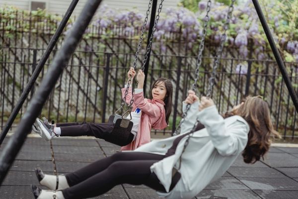 autistic child on playground