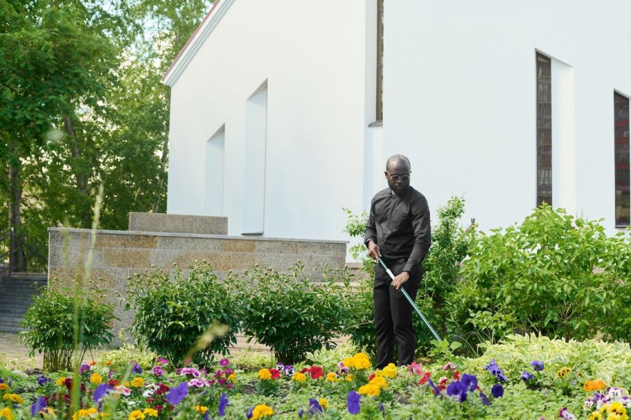 black church garden